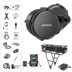 Bafang 1000W Mid Drive Kit with Battery(Optional) :Bafang HD BBS03 Ebike Conversion Kit with Display,48V/52V 8Fun Electric Bike Conversion Kit for Moutain Road Bike