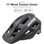 BATFOX Mountain Bike Helmet for Men Women,MTB Bicycle Cycling E-Bike Helmet for Adults Fit(52-60CM) (W/Goggles-Black, L(56-60CM))