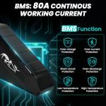 ZLSHELIBK 52V Ebike Battery 31.8Ah Rechargeable Lithium Batteries with 4A Charger Electric Bike Battery Built-in 80A BMS for 500-4000W Motor (52V 31.8Ah)