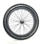 Fat Bike Front Wheel 26''x4.0 with Tyre Hub Spokes Black Alloy Aluminum Snow Bicycle fatbike Rim Wheel 26 Bolt On