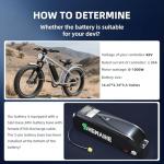 48V 11Ah 15Ah 20Ah Hailong electric bicycle battery, 11 Ah lithium battery, suitable for 100-1500W motors, electric bicycle battery, suitable for electric bicycle replacement or modification (48V11A)