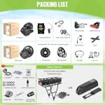 BAFANG 1000W 500W 750W Mid Drive Kit with Battery(Optional),Bafang BBS02B HD Mid Drive DIY 8Fun Ebike Conversion Kit with LCD Display&Ebike Battery for BB 68-73MM/85-105MM/105-125MM E-Bike