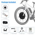 Hanmorfarbi 48V 1000W 24 Inch Front Wheel Electric Bike Conversion Kit with LCD Display, PAS Sensor, Thumb Throttle & Brake Levers, E-Bike Conversion Kit for City, Mountain, Road Bike (Front Wheel)