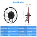 Hanmorfarbi 48V 1000W 24 Inch Front Wheel Electric Bike Conversion Kit with LCD Display, PAS Sensor, Thumb Throttle & Brake Levers, E-Bike Conversion Kit for City, Mountain, Road Bike (Front Wheel)