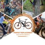 UAZ 36V 48V 52V Ebike Battery 4 Pin 10.4AH 15.6AH 20AH with 40A BMS, Safe Lock, LED Indicator Light, USB Port, for 250-1500W Motor E-Bike, Scooter, Electric Bicycle (36V10.4AH-4PIN)