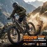 FREESKY 3500W BAFANG Motor Electric Bike for Adults, 48V 30Ah Removable Battery Ebike 120 Miles, 38+MPH, 26" Fat Tire Dirt Mountain E Bike, Full Suspension Bike, UL 2849 Certified by TÜV(Standards)