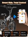 Jasion Hunter Pro Electric Bike for Adults, 1800W Peak Motor 28MPH Max Speed 48V 15AH Removable Battery, Full Suspension System Design, 20''*4.0 Fat Tire Foldable Ebike, 7-Speed Bicycles,Black+Brown