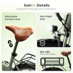 Heybike Cityscape 2.0 E-Bike with Removable Battery | 50-Mile Range for Worry-Free Commuting | 1000W Powerful Motor, 24MPH, UL Certified, 26" Electric Bicycle for Adults