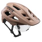 BATFOX Mountain Bike Helmet for Men Women,MTB Bicycle Cycling E-Bike Helmet for Adults Fit(52-60CM) (W/Goggles-Brown, L(56-60CM))