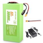 H HAILONG Certified 52V 30Ah High-Performance Scooter/Personal E-Transport Power Pack for 200W-1500W Motor, with 40A BMS, XT60 Connector & 58.8V 4A 3-Prong XLR Adapter, 1000+ Deep Cycles
