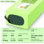 H HAILONG Certified 52V 30Ah High-Performance Scooter/Personal E-Transport Power Pack for 200W-1500W Motor, with 40A BMS, XT60 Connector & 58.8V 4A 3-Prong XLR Adapter, 1000+ Deep Cycles