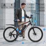 VARUN Electric Bike - Ebikes for Adults Peak 500W 20MPH Up to 40Mile Commuter Ebike with Removable Battery, Electric Mountain Bike with 7-Speed Front Fork Suspension and Dual Disc Brakes