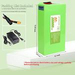 H HAILONG Certified 52V 30Ah High-Performance Scooter/Personal E-Transport Power Pack for 200W-1500W Motor, with 40A BMS, XT60 Connector & 58.8V 4A 3-Prong XLR Adapter, 1000+ Deep Cycles