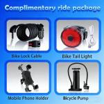 VARUN Electric Bike - Ebikes for Adults Peak 500W 20MPH Up to 40Mile Commuter Ebike with Removable Battery, Electric Mountain Bike with 7-Speed Front Fork Suspension and Dual Disc Brakes