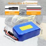 KBT 36V 2.6Ah Rechargeable Lithium Battery with Charger, Charging Cable, Cable Connector