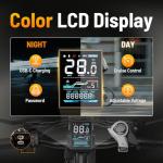 Jasion EB5 MAX Electric Bike for Adults with 2000W Peak Motor, 48V 15Ah (720Wh) Battery Electric Mountain Bike, 26'' x 4'' Fat Tire Ebike, 28+MPH Speed, Cruise Control, with Fenders, Rear Rack