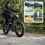 Gotrax R7 Electric Bike for Adults, 750W Motor, 25mph, Max 45-Mile Range, 20" Fat Tire, UL Certified, 48V Removable Battery, Oversized Padded Seat, Basket&Frame Bag, Easy Assembly for City&All-Terrain