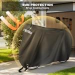 Favoto Bike Cover Waterproof Outdoor Storage for 1 or 2 Bikes Bicycle Cover Heavy Duty Rain Sun UV Dust Wind Proof with Storage Bag Bike Tarp for EBike Mountain Road City Bike, Black