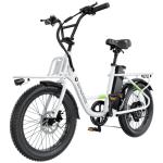 isinwheel U7 Electric Bike for Adults, 750W Peak 20 mph Cargo Ebike Adult Electric Bicycles 55 Miles Range E Bike, 48V 10.4Ah Removable Battery, 7 Speed Gearshift, 20" Step Thru Ebikes for Adults