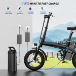 Folding Electric Bike for Adults, 550W Motor, 23MPH, 14" Mini Ebike | Pedal Assist | 30° Uphill | Shock Absorbers | 48V12AH Removable Battery | UL 2849 | Dual Disc Brake | 38 Miles PAS