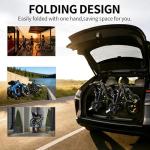 Folding Bike Pedals, Mountain Bike Pedals CNC Aluminum Bicycle Flat Pedals, 9/16'' with Reflective Strips | Non-Slip | Waterproof | Wide Flat Foldable Pedals for Ebike, Urban Commute, MTB Bikes