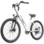 Gotrax Dolphin 26" Electric Bike, Max Range 30Miles(Pedal-assist1)&20Mph Power by 350W, 5 Pedal-Assist Levels&Front Suspension, 7-Speed&Boost Mode, City E-Bike for Adult Leisure Riding/Commuting White
