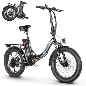 Vivi MT20UL Foldable Electric Bike 20" x3.0 Fat Tire Electric Bike with 48V 499.2WH Removable Battery, Peak 1000W, Up to 50 Miles EBike, 7-Speed, 21.7MPH, Cruise Control, SGS Certified to UL2849