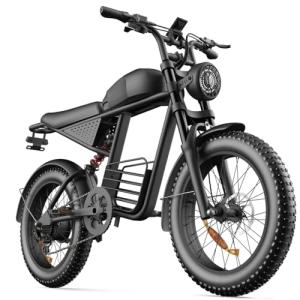 Aetherdriv Electric Bike for Adults 1500W, 35MPH 60Miles Range 20" Fat Tire Electric Bike, 48V 18.9Ah Battery Electric Mountain Bike,Hydraulic Brake for Ebike, 7-Speed All-Terrain Electric Dirt Bike