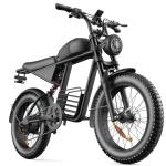Aetherdriv Electric Bike for Adults 1500W, 35MPH 60Miles Range 20" Fat Tire Electric Bike, 48V 18.9Ah Battery Electric Mountain Bike,Hydraulic Brake for Ebike, 7-Speed All-Terrain Electric Dirt Bike
