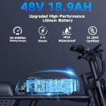 Aetherdriv Electric Bike for Adults 1500W, 35MPH 60Miles Range 20" Fat Tire Electric Bike, 48V 18.9Ah Battery Electric Mountain Bike,Hydraulic Brake for Ebike, 7-Speed All-Terrain Electric Dirt Bike