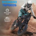 Aetherdriv Electric Bike for Adults 1500W, 35MPH 60Miles Range 20" Fat Tire Electric Bike, 48V 18.9Ah Battery Electric Mountain Bike,Hydraulic Brake for Ebike, 7-Speed All-Terrain Electric Dirt Bike