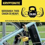 Kryptonite New York FAHGETTABOUDIT 1415 Bike Chain Lock, 3.25 Feet Long 14mm Steel Chain 15 Pounds Heavy Duty Anti-Theft Bicycle Lock with Keys, 10/10 Security Rating for E-Bike E-Scooter Motorcycle