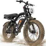 Electric Bike for Adults - 28MPH(PAS Mode) Fat Tire E-Bike, 48V 15.6Ah/25Ah Removable Battery, Full Suspension, LCD Display, 20" All-Terrain Tires Adult Electric Bicycle for Off-Road Commute