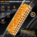 Movcan V80 Electric Bike, 1000W Motor 28MPH Ebike, 48V 13Ah Removeable Battery, 26'' City Cruiser Adult Electric Bicycles up to 70 Miles, 7-Speed Dual Disc Brake, Mountain E Bike for Commuting