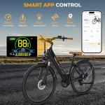 Movcan V80 Electric Bike, 1000W Motor 28MPH Ebike, 48V 13Ah Removeable Battery, 26'' City Cruiser Adult Electric Bicycles up to 70 Miles, 7-Speed Dual Disc Brake, Mountain E Bike for Commuting