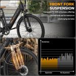 Movcan V80 Electric Bike, 1000W Motor 28MPH Ebike, 48V 13Ah Removeable Battery, 26'' City Cruiser Adult Electric Bicycles up to 70 Miles, 7-Speed Dual Disc Brake, Mountain E Bike for Commuting