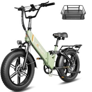 Jasion X-Hunter ST Electric Bike, 20" Fat Tire & 71Miles & 30+MPH Foldable Ebike, 1400W Peak Motor, 624WH Removable Battery, Full Suspension E Bike, Hydraulic Disc Brakes Bicycles
