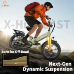 Jasion X-Hunter ST Electric Bike, 20" Fat Tire & 71Miles & 30+MPH Foldable Ebike, 1400W Peak Motor, 624WH Removable Battery, Full Suspension E Bike, Hydraulic Disc Brakes Bicycles