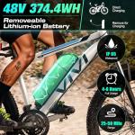 Vivi Electric Bike for Adults 26 Inch 780W Peak Ebike for Adults Removable 48V Battery, Electric Mountain Bike 21 Speed Gears, Electric Bicycle 50 Miles/Pedal Assist, SGS Certified to UL2849