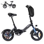 Bodywel Electric Bike for Adult 500W Motor, 14" Adult Electric Bicycles 36V Battery, 20 Miles Folding Ebike, E Bikes for Adults and Teens (14'' Ebike with Bag, Black)