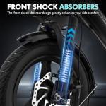 Bodywel Electric Bike for Adult 500W Motor, 14" Adult Electric Bicycles 36V Battery, 20 Miles Folding Ebike, E Bikes for Adults and Teens (14'' Ebike with Bag, Black)