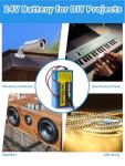 24V 5Ah Lithium Battery with 29.4V 1A Charger, 24 Volt Rechargeable Battery for DIY Projects