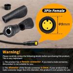 Half-Twist Throttle for Bafang 3 Pin Speed Throttle for BBS01B BBS02B BBS-HD Mid Drive Motor eBike Conversion Kits E-Bike Twist Throttle with 17.7 inch Cable