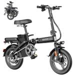 RPINT Foldable Electric Bike for Adults and Teens with 740W Peak Motor, 14" Folding Mini Ebike with 48V Removable Battery, Commuter E-Bike with 20MPH and 30-35 Miles PAS Range, City Electric Bicycle