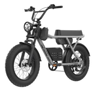 Gotrax S3 16" Electric Bike, Max Range 25Miles(Pedal-Assist)&Max Speed 20Mph, 500W Folding E-Bike with 280.8Wh Battery, Adjustable Seat&Dual Fenders, Commuter Electric Bicycle for Adults/Teens Black