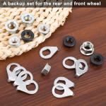 SAVITA 12pcs Carbon Steel Bike Wheel Flanged Axle Nut Kit, M8/M9.5/M10 Thread Sizes Bicycle Parts Accessories for Bike Front and Rear Wheel