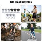 SAVITA 12pcs Carbon Steel Bike Wheel Flanged Axle Nut Kit, M8/M9.5/M10 Thread Sizes Bicycle Parts Accessories for Bike Front and Rear Wheel