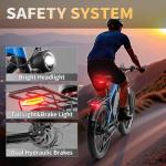 (G7-Blue 52V 32Ah) 5000W Peak Dual Motor Electric Bike for Adults, 40-45MPH &100Miles, Hydraulic Disc Brake Bicycle, 26" Fat Tire Off Road Snow Mountain Ebike, 7-Speed Pedal Assist Commuter E-Bike