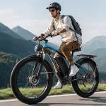 (G7-Blue 52V 32Ah) 5000W Peak Dual Motor Electric Bike for Adults, 40-45MPH &100Miles, Hydraulic Disc Brake Bicycle, 26" Fat Tire Off Road Snow Mountain Ebike, 7-Speed Pedal Assist Commuter E-Bike