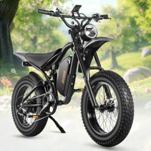 JECHAM 48V 22Ah Fat Tire eBike, Adult Peak 3000W Electric Bike, Dual 2000W Motors 35MPH Electric Bicycle, Hydraulic Disc Brakes, 7-Speed Hunting Commuter E-Bike